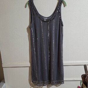 Angie Charcoal Embellished Cocktail Dress